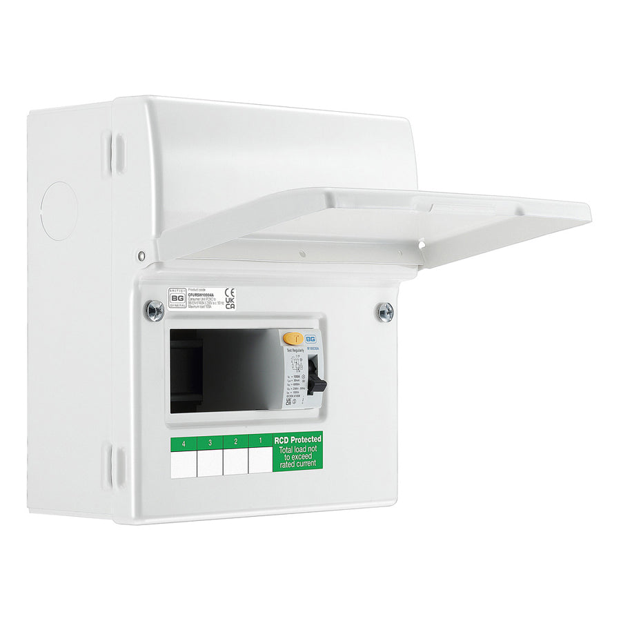 BG Fortress RCD Incomer Consumer Units Unpopulated