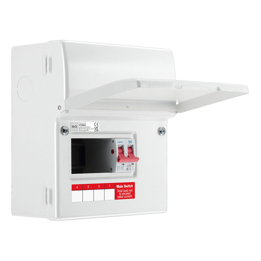 BG Fortress Main Switch Consumer Units Unpopulated