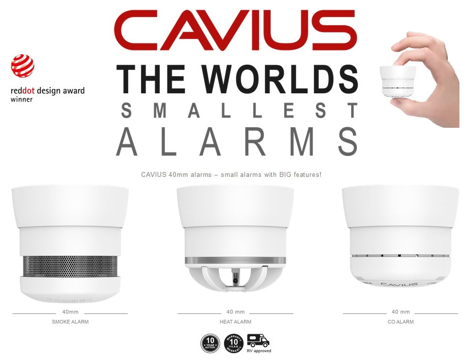 Cavius Mains Powered Smoke & Heat Alarm Kits