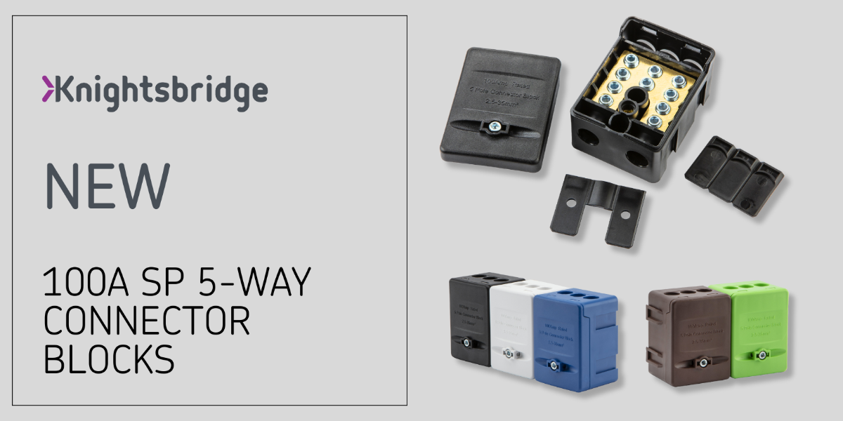 Knightsbridge 100A 5-Way SP Connector Blocks