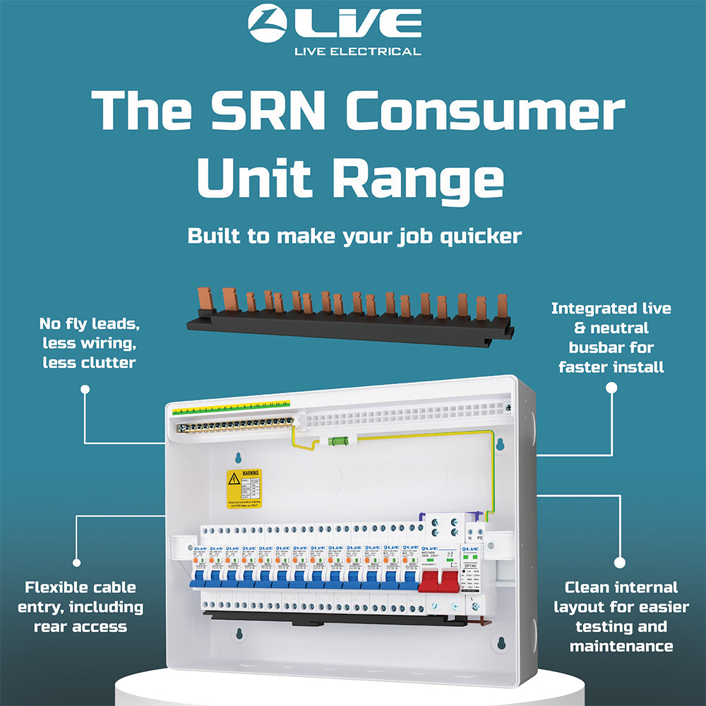 LIVE Electrical SRN Metal SPD Populated Consumer Units
