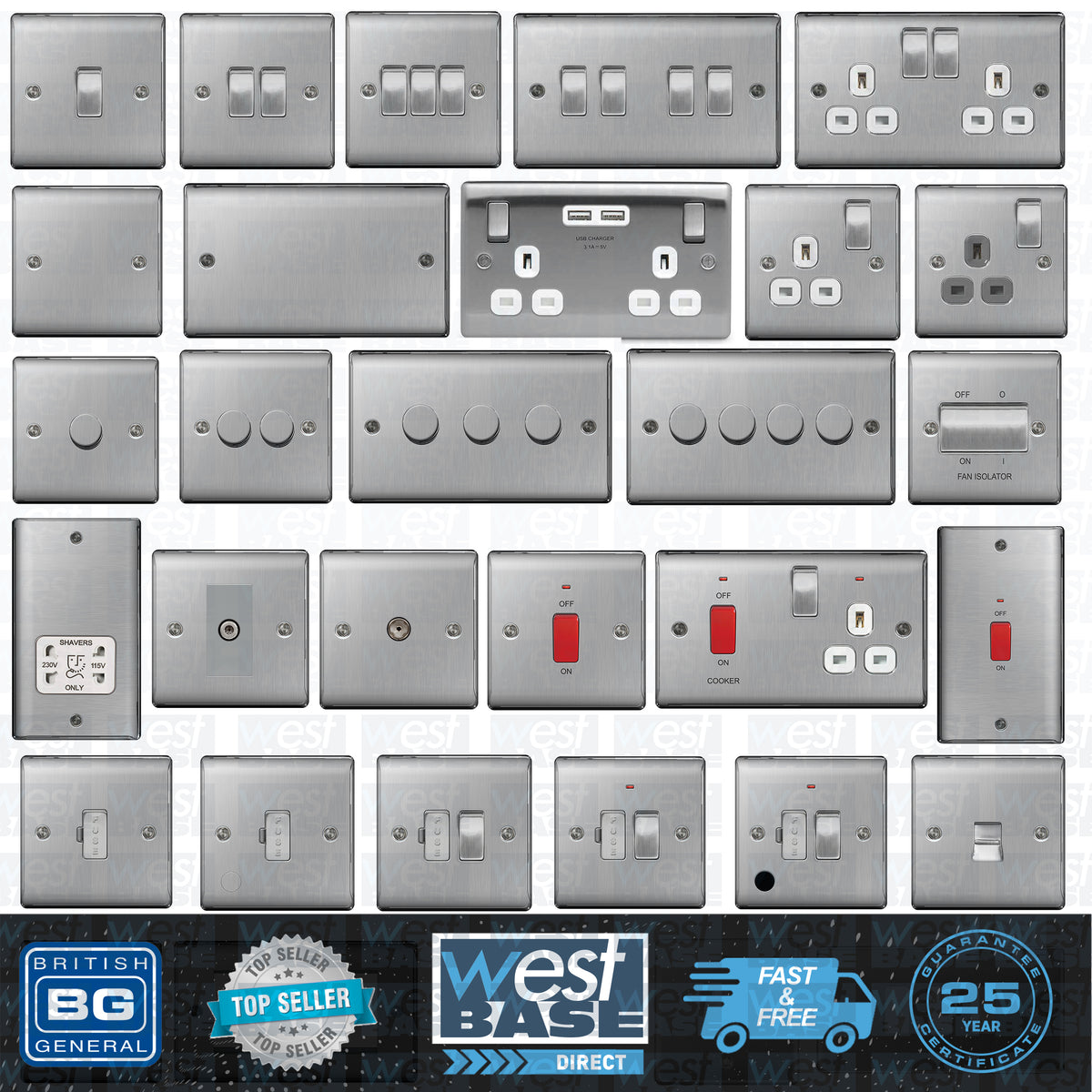 Socket Switch Guide Over 100 Electrical sockets and switches | West Base — westbasedirect.com