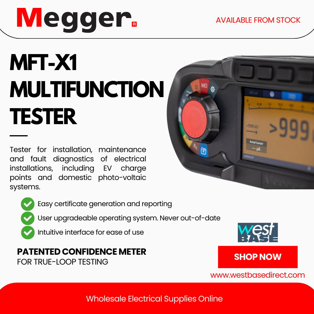 Megger MFT-X1 Multi-Function Tester & EVCA210 EV Test Adapter