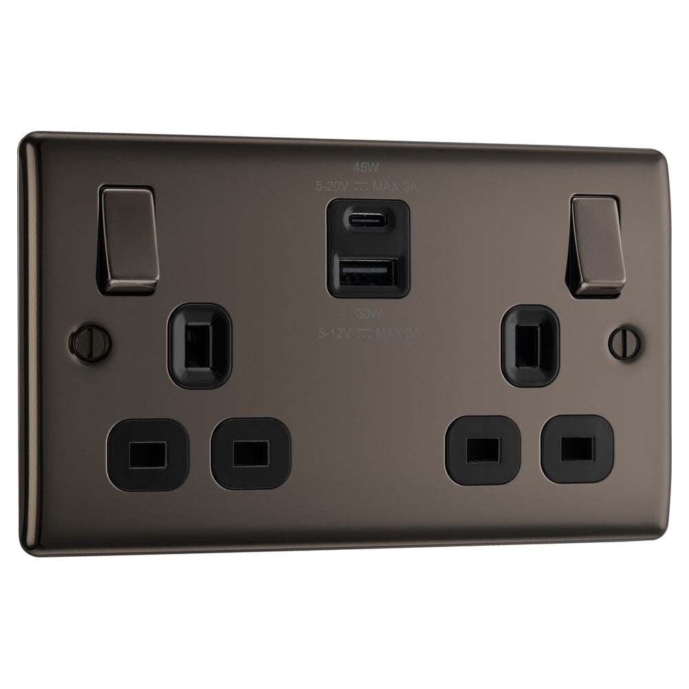 BG 45W Superfast USB A+C Sockets