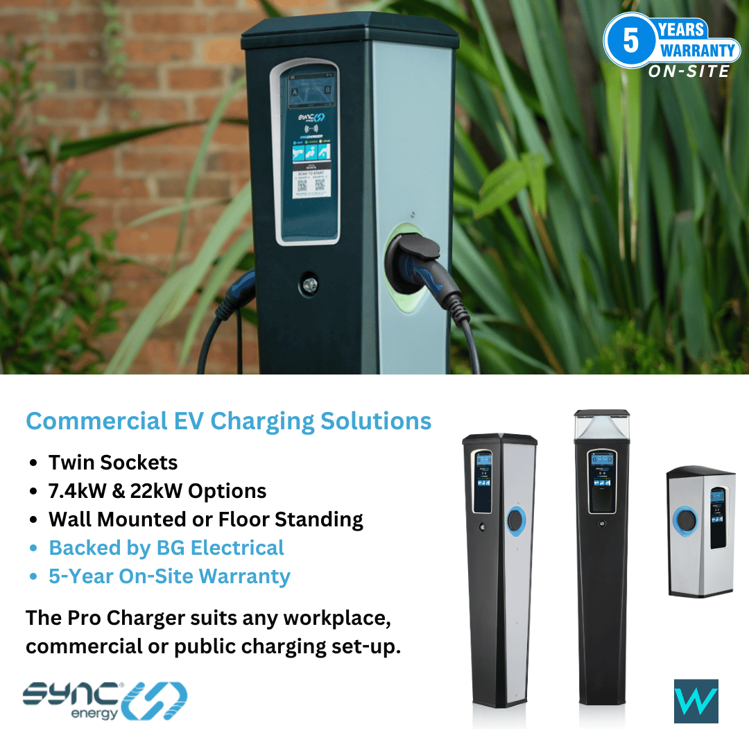 BG SyncEV Pro Twin Commercial EV Chargers