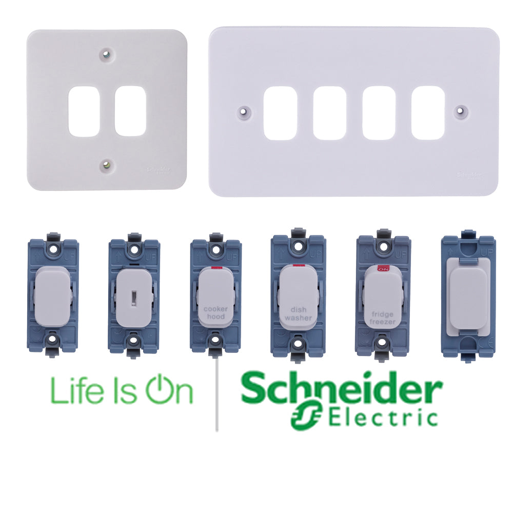 Schneider Lisse White Moulded Grid Accessories