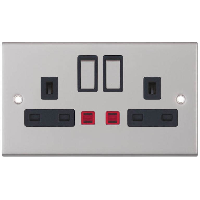 Dynamic Socket Outlet BUY Selectric DSL224 | 5M Slim Decorative | 2 Gang 13A Switched DP ...