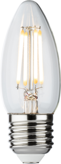 Knightsbridge CLD4AESC 230V 4W LED ES Clear Candle Filament Lamp 2700K Dimmable