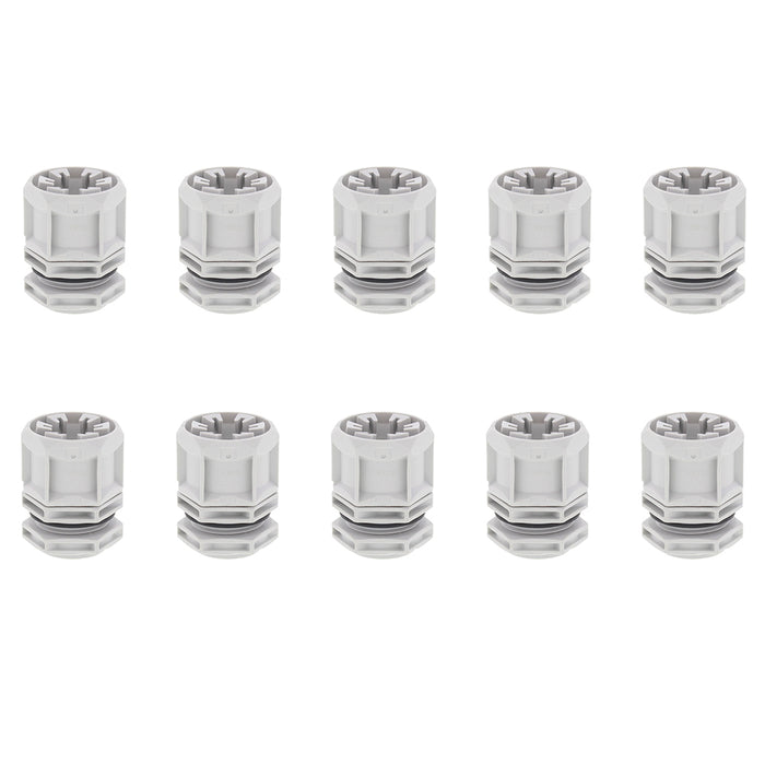 Wiska 10112715 TRISHOT ETKV-SET 20mm Cable Gland and Locknut Light Grey (10 Pack)