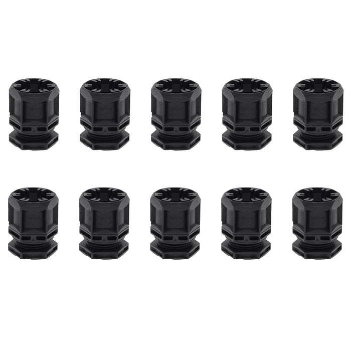 Wiska 10112716 TRISHOT ETKV-SET 20mm Cable Gland and Locknut Black (10 Pack)