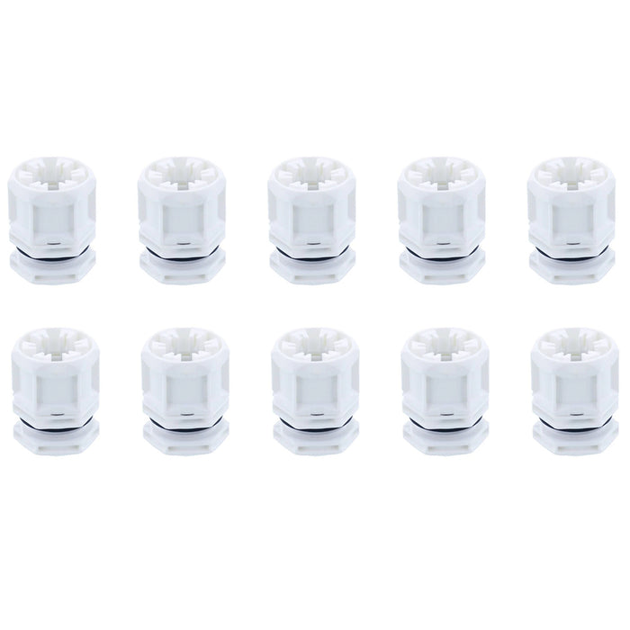 Wiska 10112913 TRISHOT ETKV-SET 20mm Cable Gland and Locknut White (10 Pack)