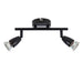 Saxby 101329 Amalfi 2lt bar spotlight black 35W Matt black paint 2 x 35W GU10 reflector (Required) - westbasedirect.com