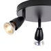 Saxby 101330 Amalfi 3lt round spotlight black 35W Matt black paint 3 x 35W GU10 reflector (Required) - westbasedirect.com