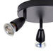 Saxby 101330 Amalfi 3lt round spotlight black 35W Matt black paint 3 x 35W GU10 reflector (Required) - westbasedirect.com