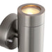 Saxby 101350 Palin  2lt wall marine grade IP65 7W Brushed stainless steel & clear glass 2 x 7W LED GU10 (Required) - westbasedirect.com