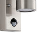 Saxby 101351 Palin PIR 1lt wall marine grade IP65 7W Brushed stainless steel & clear glass 7W LED GU10 (Required) - westbasedirect.com