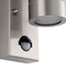 Saxby 101352 Palin PIR 2lt wall marine grade IP65 7W Brushed stainless steel & clear glass 2 x 7W LED GU10 (Required) - westbasedirect.com
