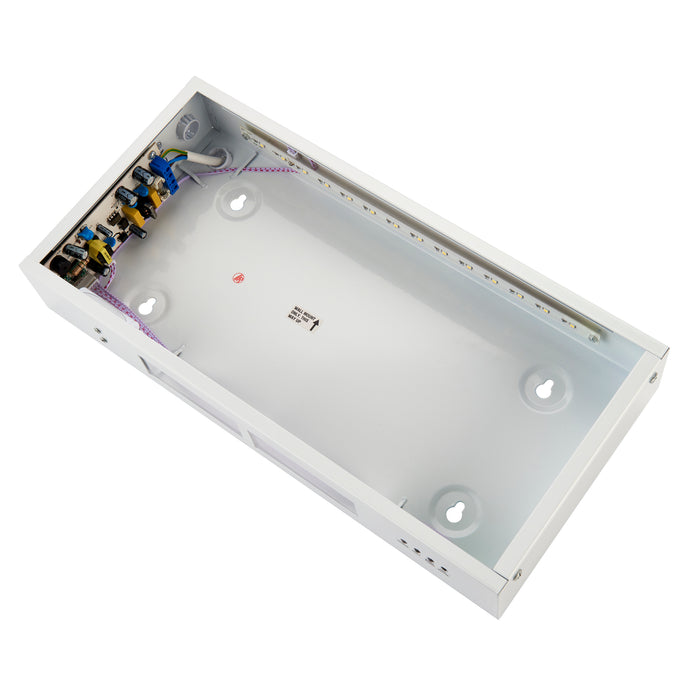 Saxby 101625 Sight Box self Test 4.5W Gloss white paint & green pc 4.5W LED module (SMD 2835) Daylight White - westbasedirect.com