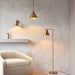 Endon 102369 Cape Task Floor Warm antique brass plate 10W LED E27 (Required) - westbasedirect.com