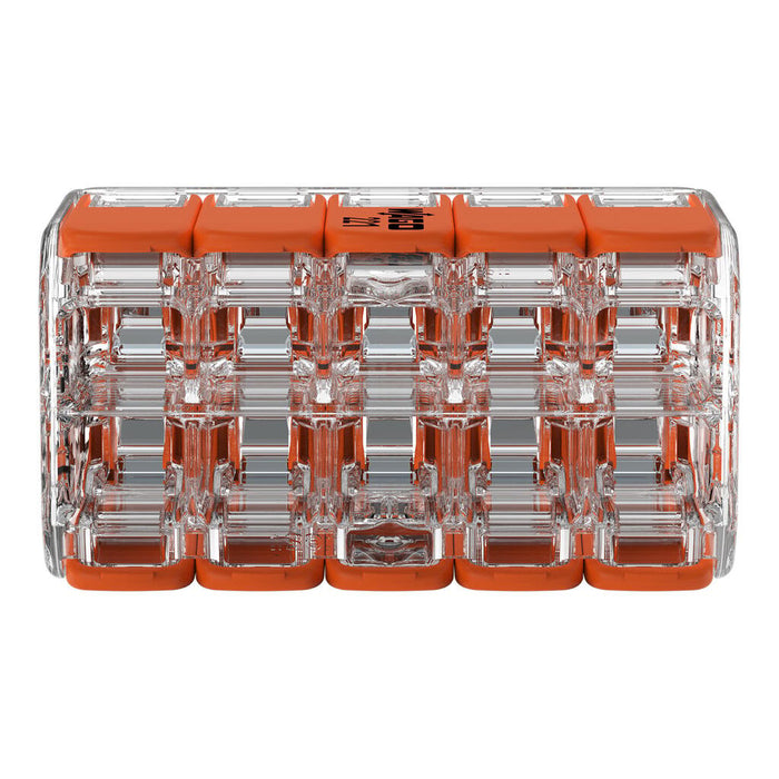 Wago 221-420 4mm² 10-Way Compact Splicing Connector - Transparent