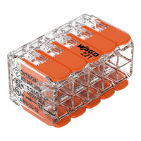 Wago 221-420 4mm² 10-Way Compact Splicing Connector - Transparent (15 Full Box)