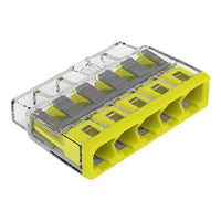 Wago 2773-405 5 Way 4mm² Compact Pushwire Connector Yellow (60 Full Box)