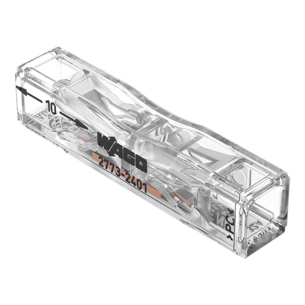 Buy Wago 2773-2401 4mm² Inline Push Wire Connector Transparent | 2773 ...