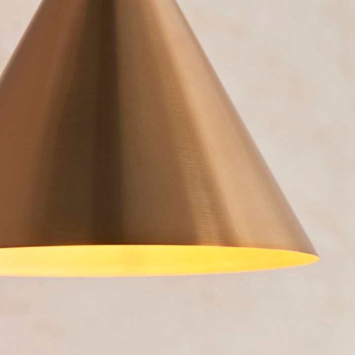 Endon 102891 Cape Pendant Warm antique brass plate 10W LED E27 (Required) - westbasedirect.com