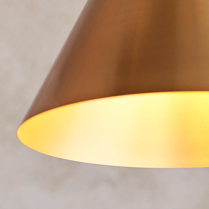 Endon 102891 Cape Pendant Warm antique brass plate 10W LED E27 (Required) - westbasedirect.com