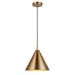 Endon 102891 Cape Pendant Warm antique brass plate 10W LED E27 (Required) - westbasedirect.com