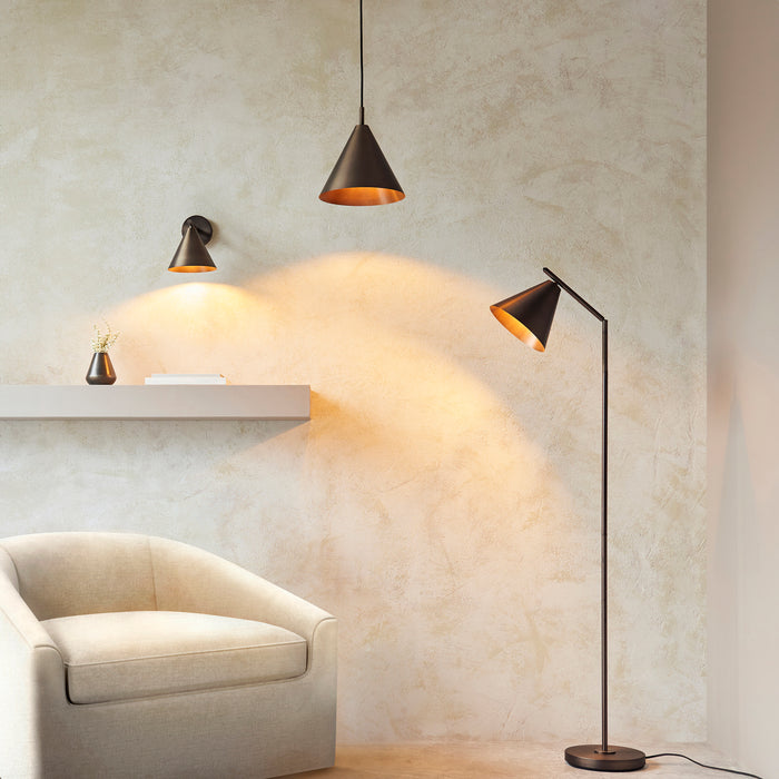 Endon 102894 Cape Wall Brushed antique bronze plate 7W LED E14 (Required) - westbasedirect.com