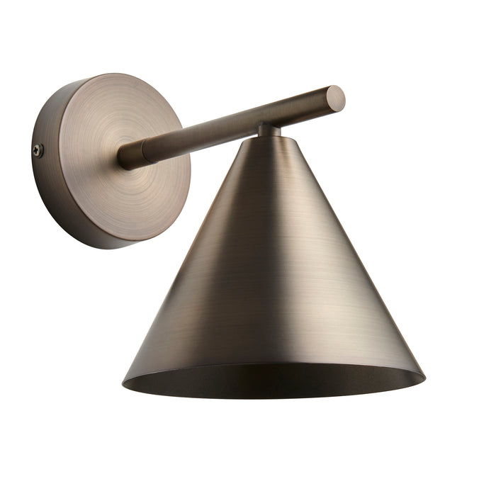 Endon 102894 Cape Wall Brushed antique bronze plate 7W LED E14 (Required) - westbasedirect.com