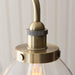 Endon 103014 Hansen 3lt Linear Pendant Antique brass plate & clear glass 3 x 10W LED E27 (Required) - westbasedirect.com