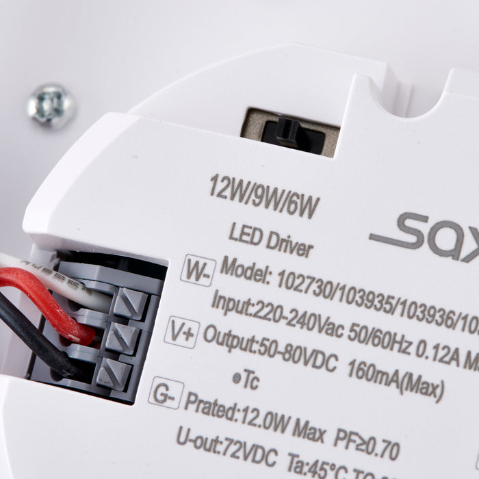 Saxby 103935 HeroPro Mini eM EM IP65 12W Gloss white & opal pc 12W LED module (SMD 2835  CCT) CCT - westbasedirect.com