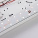 Saxby 104024 DualLED 4FT emergency EM 38W Matt white paint & opal pc 38W LED module (SMD 2835) CCT - westbasedirect.com