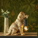 Endon 107364 Labrador Puppy Table Vintage gold paint & matt black 7W LED E14 (Required) - westbasedirect.com