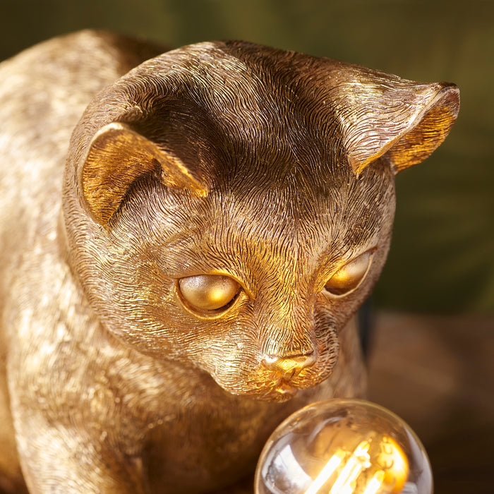 Endon 107389 Kitten Table Vintage gold paint & matt black 7W LED E14 (Required) - westbasedirect.com