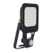 Saxby 107640 Guard PIR 20W Floodlight IP65 Matt Black Paint & Clear Glass Cool White 4000K - westbasedirect.com