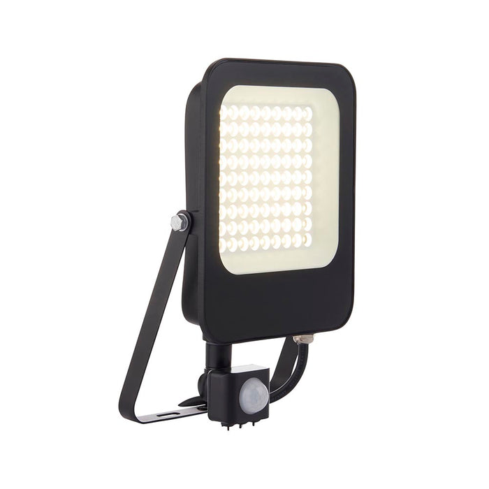 Saxby 107642 Guard PIR 50W Floodlight IP65 Matt Black Paint & Clear Glass Cool White 4000K - westbasedirect.com