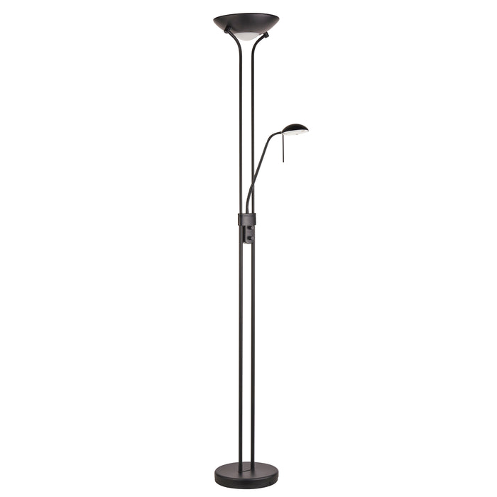 Endon 107738 Rome Mother & child task floor Matt black & opal glass 230W R7s tungsten (117mm) & 33W G9 clear capsule (Required) - westbasedirect.com