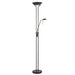 Endon 107738 Rome Mother & child task floor Matt black & opal glass 230W R7s tungsten (117mm) & 33W G9 clear capsule (Required) - westbasedirect.com
