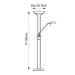 Endon 107738 Rome Mother & child task floor Matt black & opal glass 230W R7s tungsten (117mm) & 33W G9 clear capsule (Required) - westbasedirect.com