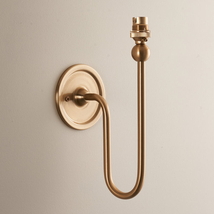 Endon 108208 Santiago Wall Fitting Brushed aged brass plate 7W LED B22 (Required) - westbasedirect.com