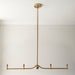 Endon 108211 Santiago 4lt Linear Pendant Fitting Brushed aged brass plate 4 x 7W LED B22 (Required) - westbasedirect.com