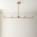 Endon 108211 Santiago 4lt Linear Pendant Fitting Brushed aged brass plate 4 x 7W LED B22 (Required) - westbasedirect.com