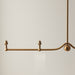 Endon 108211 Santiago 4lt Linear Pendant Fitting Brushed aged brass plate 4 x 7W LED B22 (Required) - westbasedirect.com