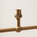 Endon 108211 Santiago 4lt Linear Pendant Fitting Brushed aged brass plate 4 x 7W LED B22 (Required) - westbasedirect.com