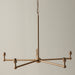 Endon 108212 Santiago 5lt Pendant Fitting Brushed aged brass plate 5 x 7W LED B22 (Required) - westbasedirect.com