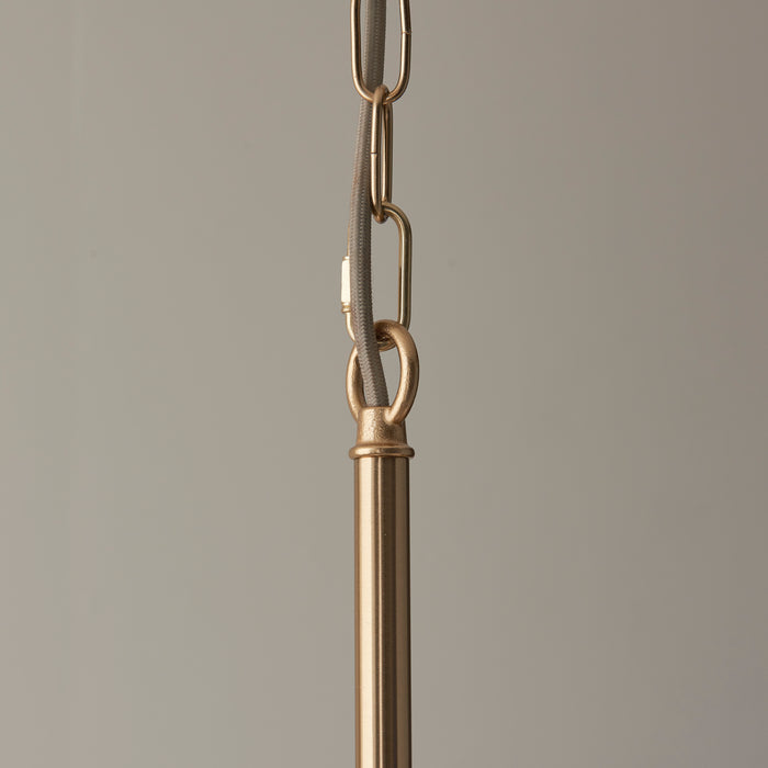 Endon 108212 Santiago 5lt Pendant Fitting Brushed aged brass plate 5 x 7W LED B22 (Required) - westbasedirect.com