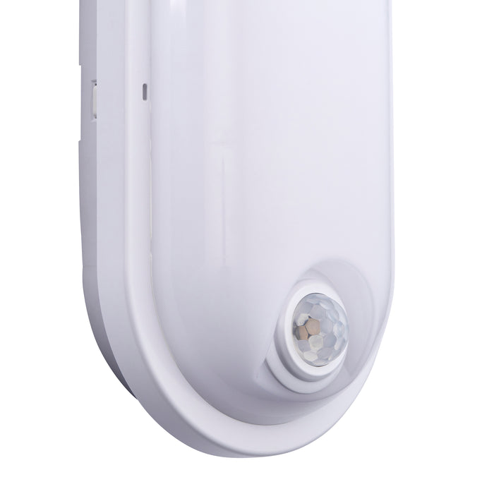 Saxby 108748 Pillo Plus CCT pIR IP65 15W Opal & gloss white pc 15W LED module (SMD 2835  CCT) CCT - westbasedirect.com